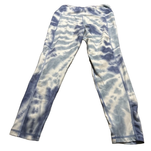 Women's Tie Dye Blue and White American Eagle Leggings Size Large - Picture 9 of 10